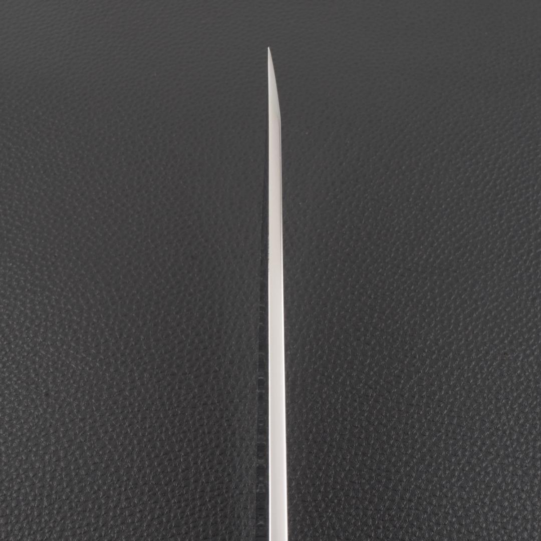 11071鬼反り先丸包丁尺二鏡面仕上げ刺身包丁刃は究極の切れ味黒檀五本銀巻八角柄