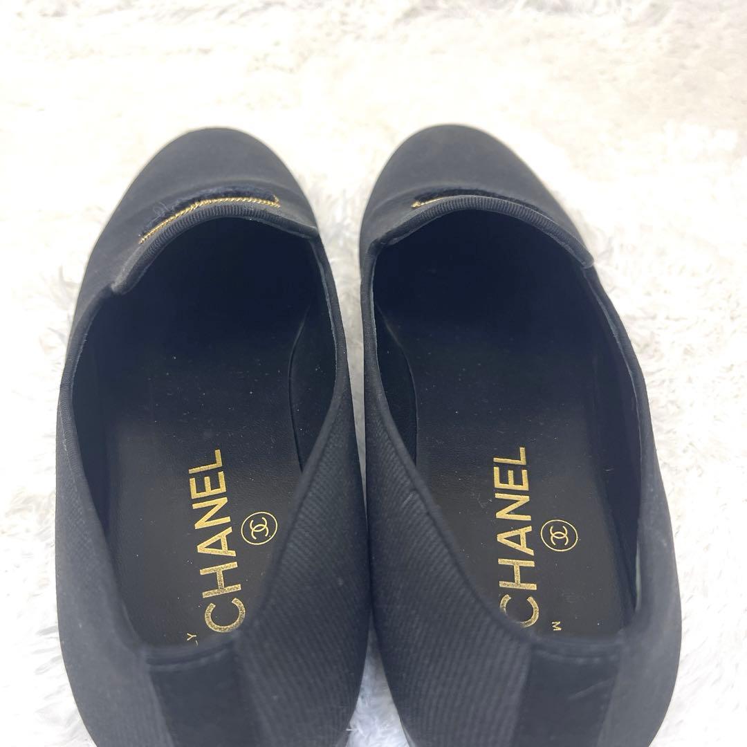 【美品】　CHANEL シャネル ココマーク　ローファー ブラック レディース