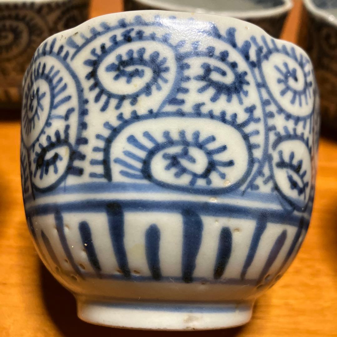 蛸唐草模様　蕎麦猪口　骨董品　アンティーク