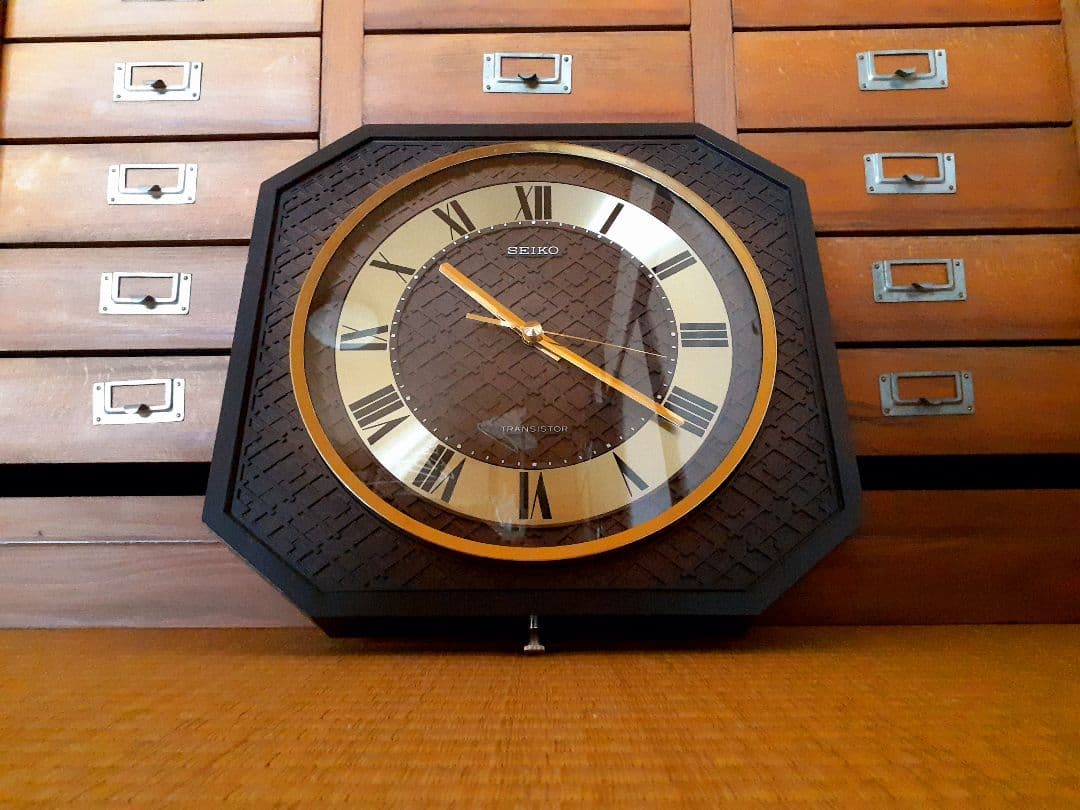 70's　SEIKO　トランジスタ　掛け時計　ミッドセンチュリー　ビンテージ