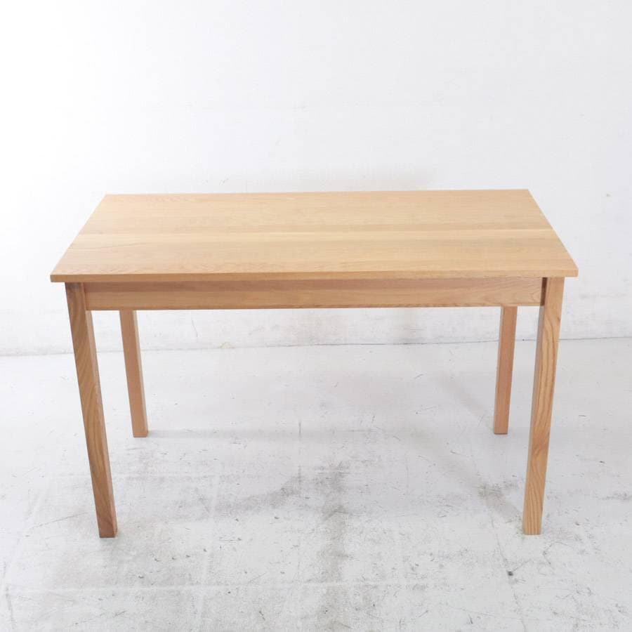 無印良品 無垢材デスク オーク材 引き出し付き 幅110cm 高さ70cm