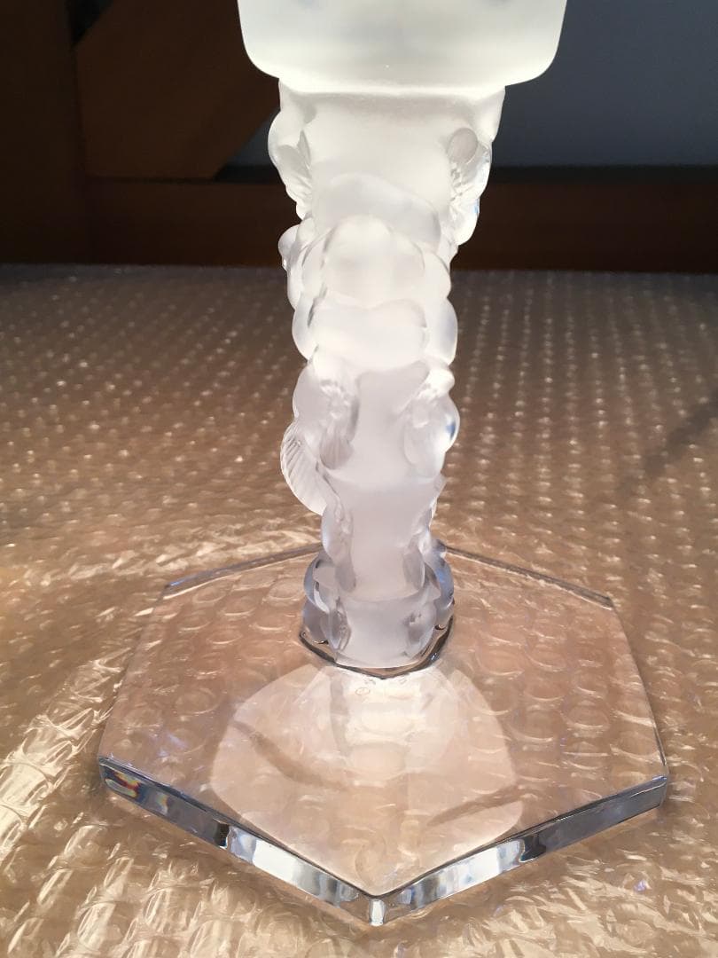 ○激レア LALIQUE Mésanges ラリック クリスタル テーブルランプ