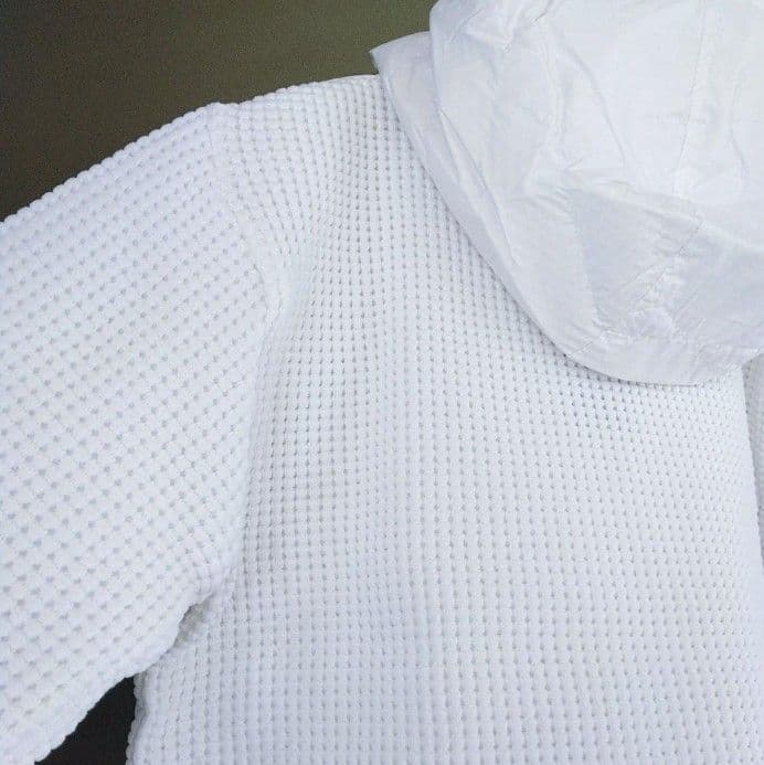 LUXE/R GOLF ダウンフェザーワッフル切替えパーカー45763WHL②