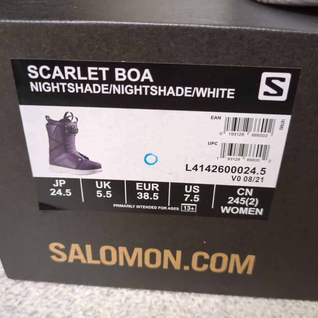 サロモン スカーレット ボア スノーボード ブーツ レディース 24.5cm