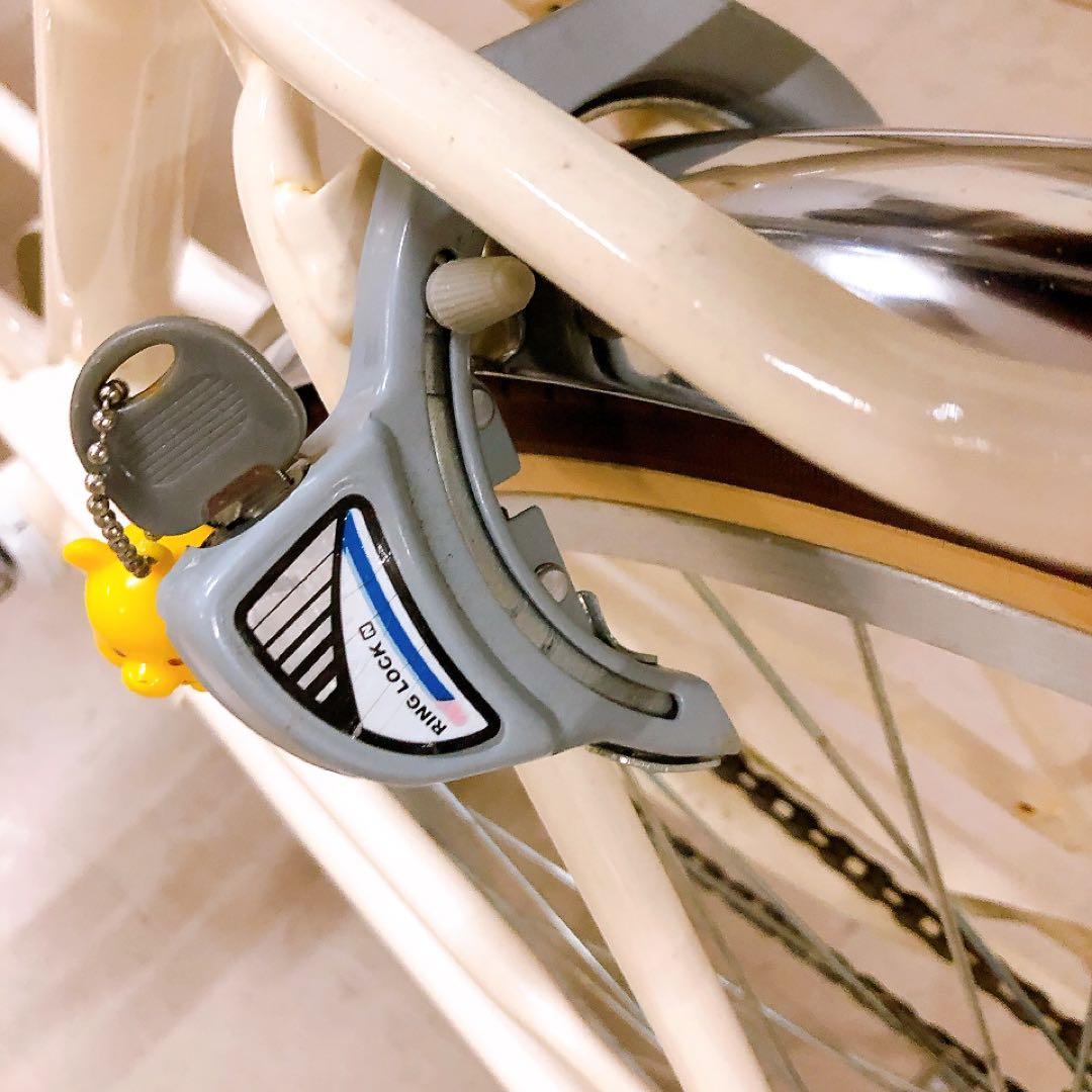 フェリーク ジュニア 自転車24インチ アンティークホワイト ヘルメット付き