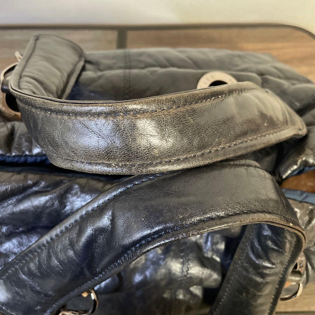 MONCLER レザーダウントートバッグ