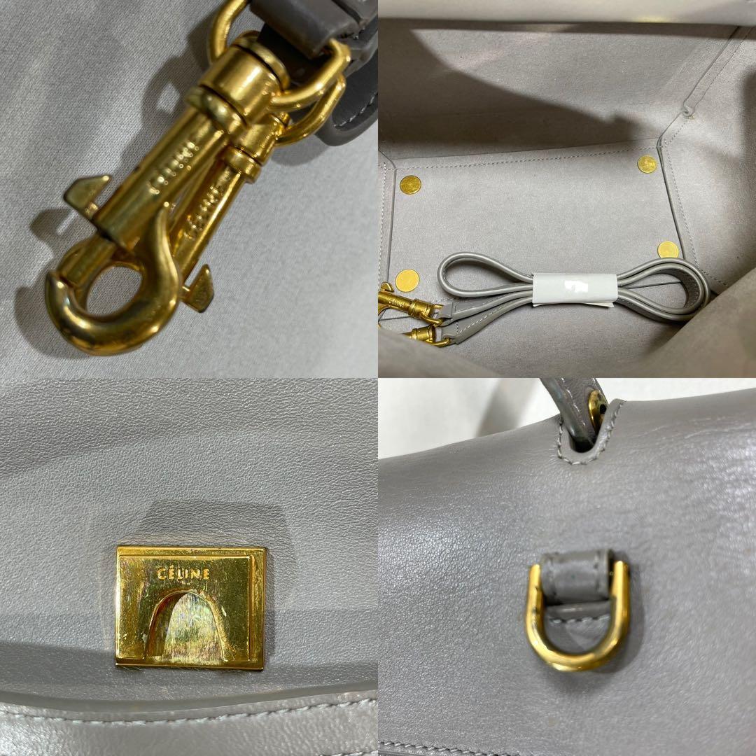 659 イタリー製 CELINE セリーヌ レザー ベルトバッグ ベルト付