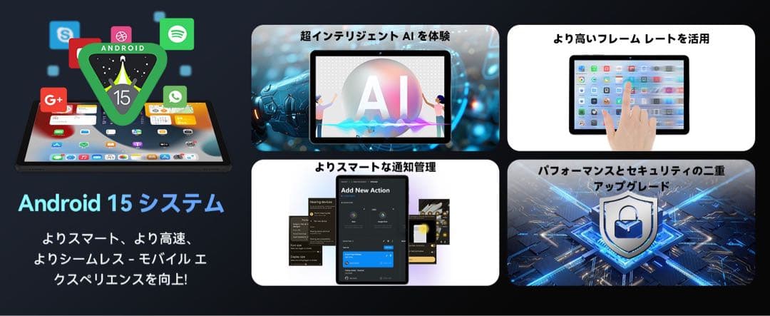 タブレット 10インチ24GB RAM(8+16)+256GB ROM+2TB