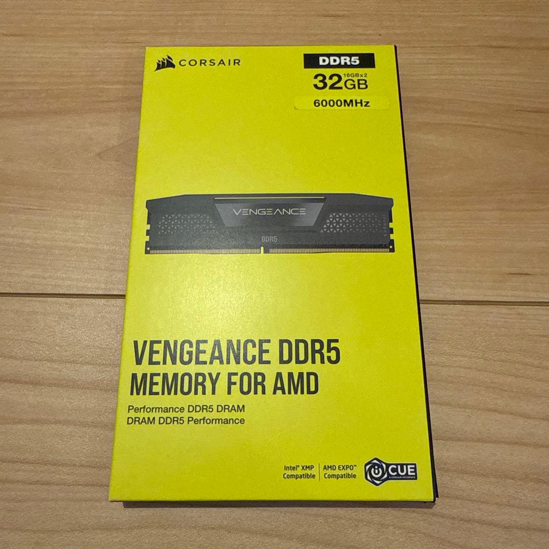CORSAIR PCメモリ DDR5-6000MHz 32GB ブラック フレー