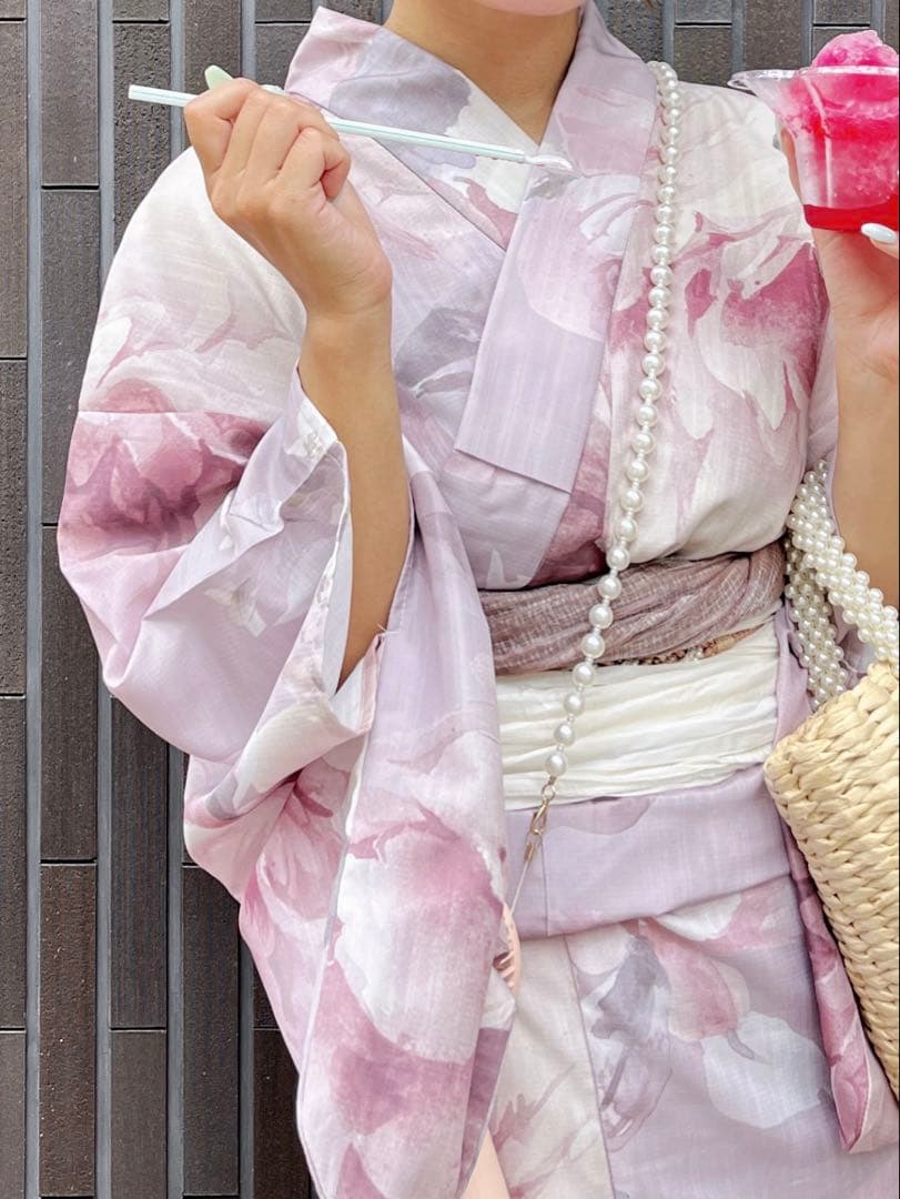 Sugar アンティークフラワーピンク浴衣【浴衣3点セット】