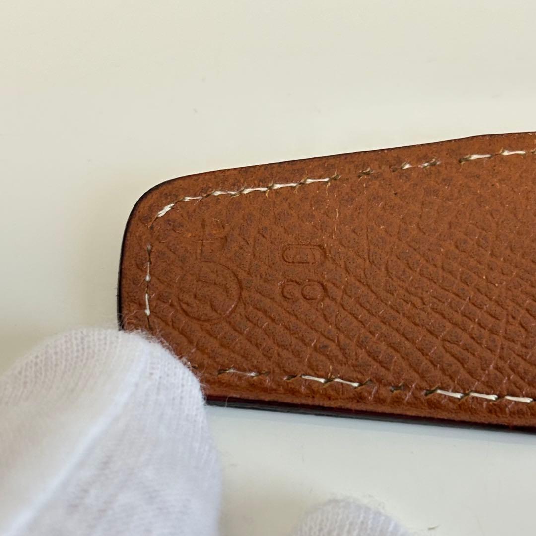 エルメス エトリエ ベルト ボックスカーフ V◯刻 80cm レザー