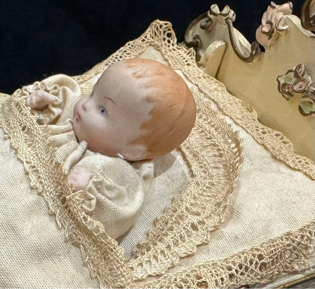 【アンティークReuge社オルゴール】スウィング　ベビーベッド