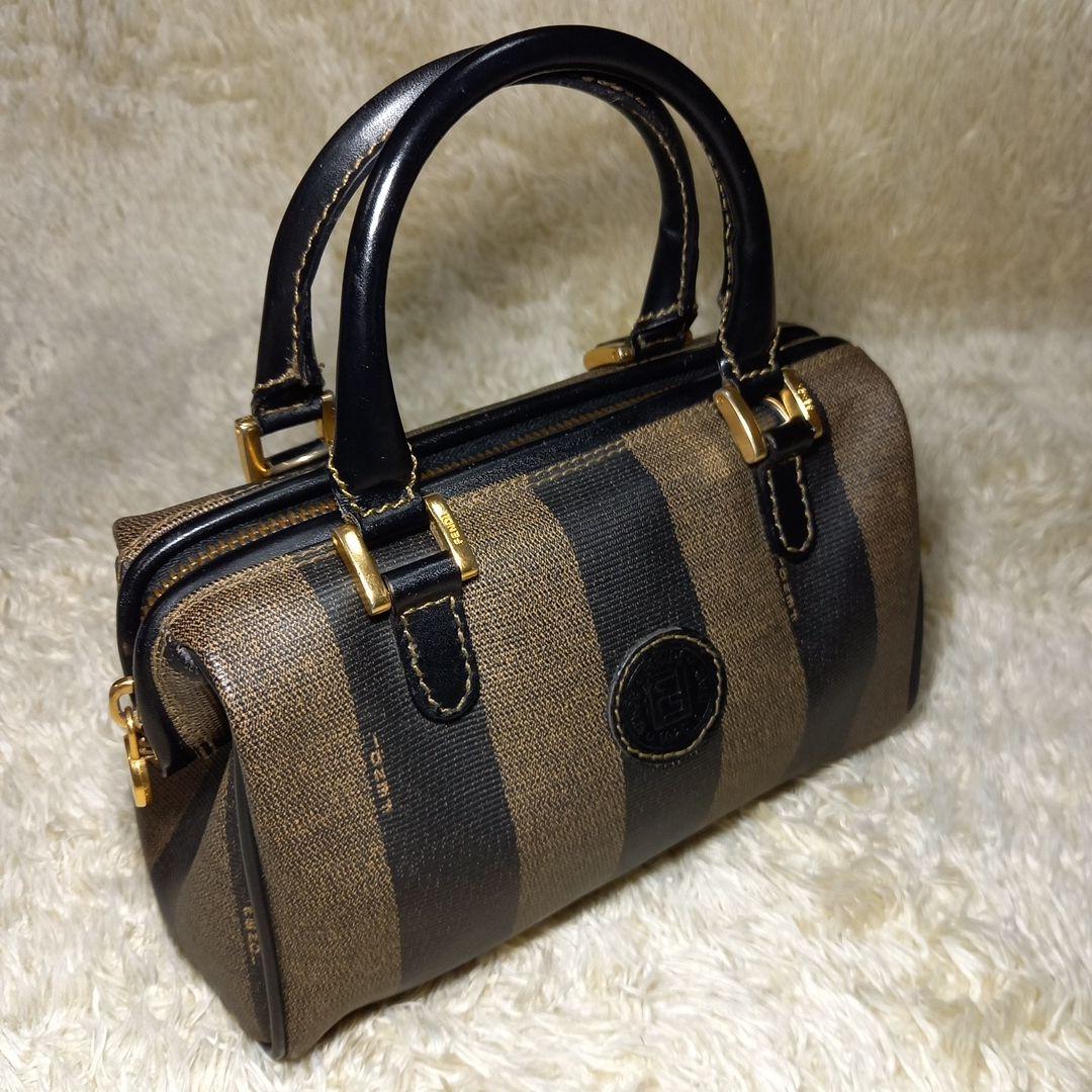 FENDI　フェンディ　ペカン柄　ミニボストンバッグ　ハンドバッグ