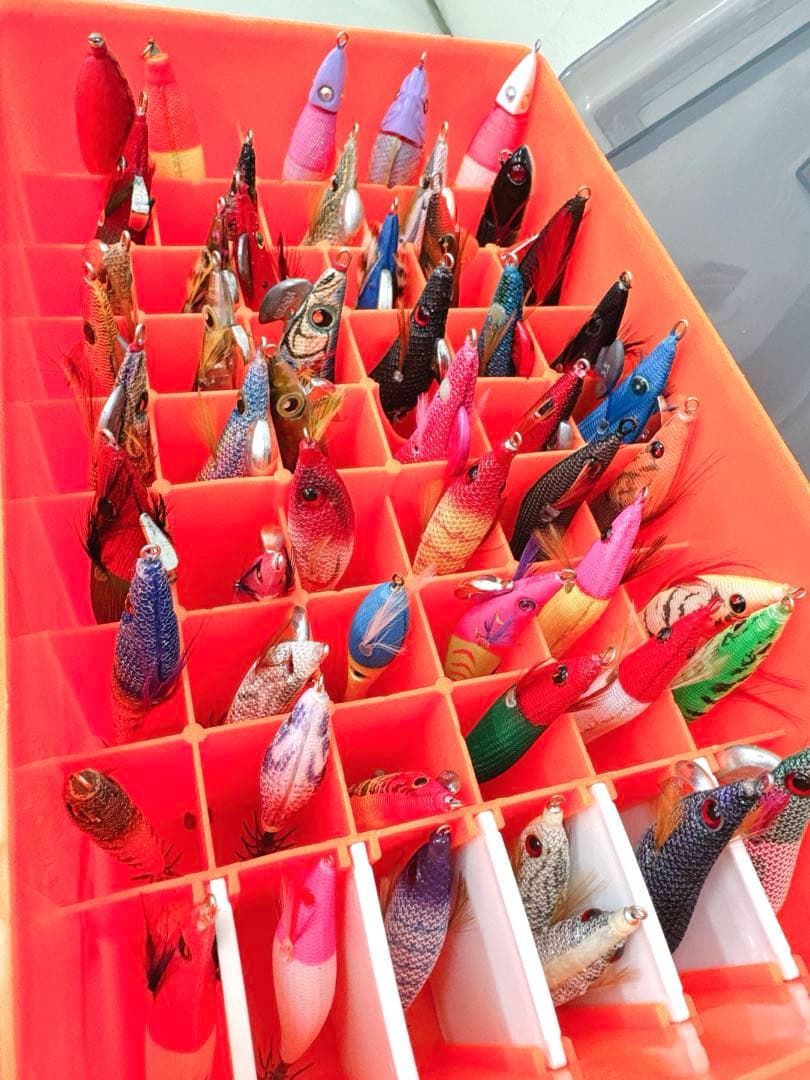 イカメタルスッテ大量！未使用品70%以上含 計53個ケース付き