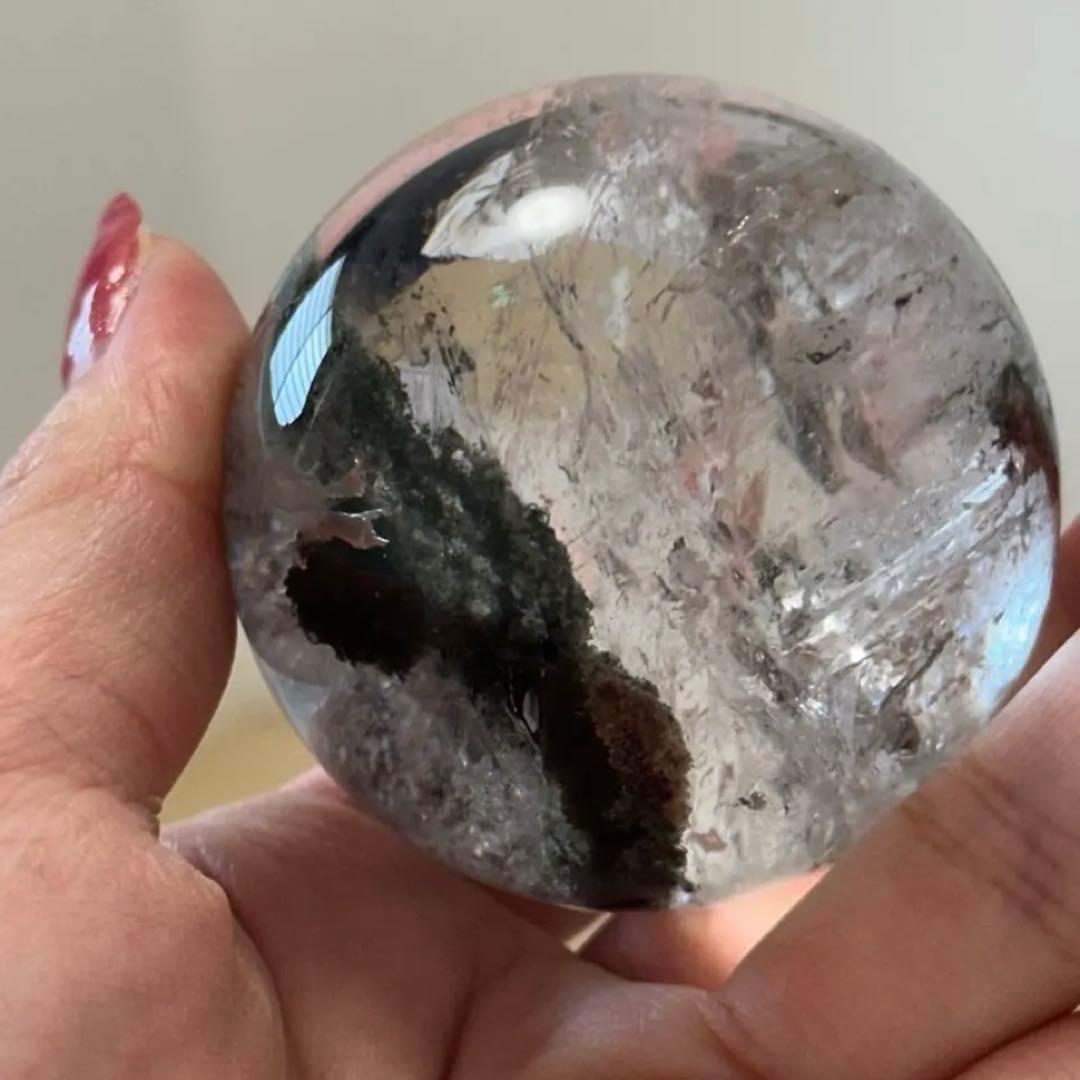 激安SALE【高品質】 約5.3cmガーデンクォーツスフィア 天然石 浄化