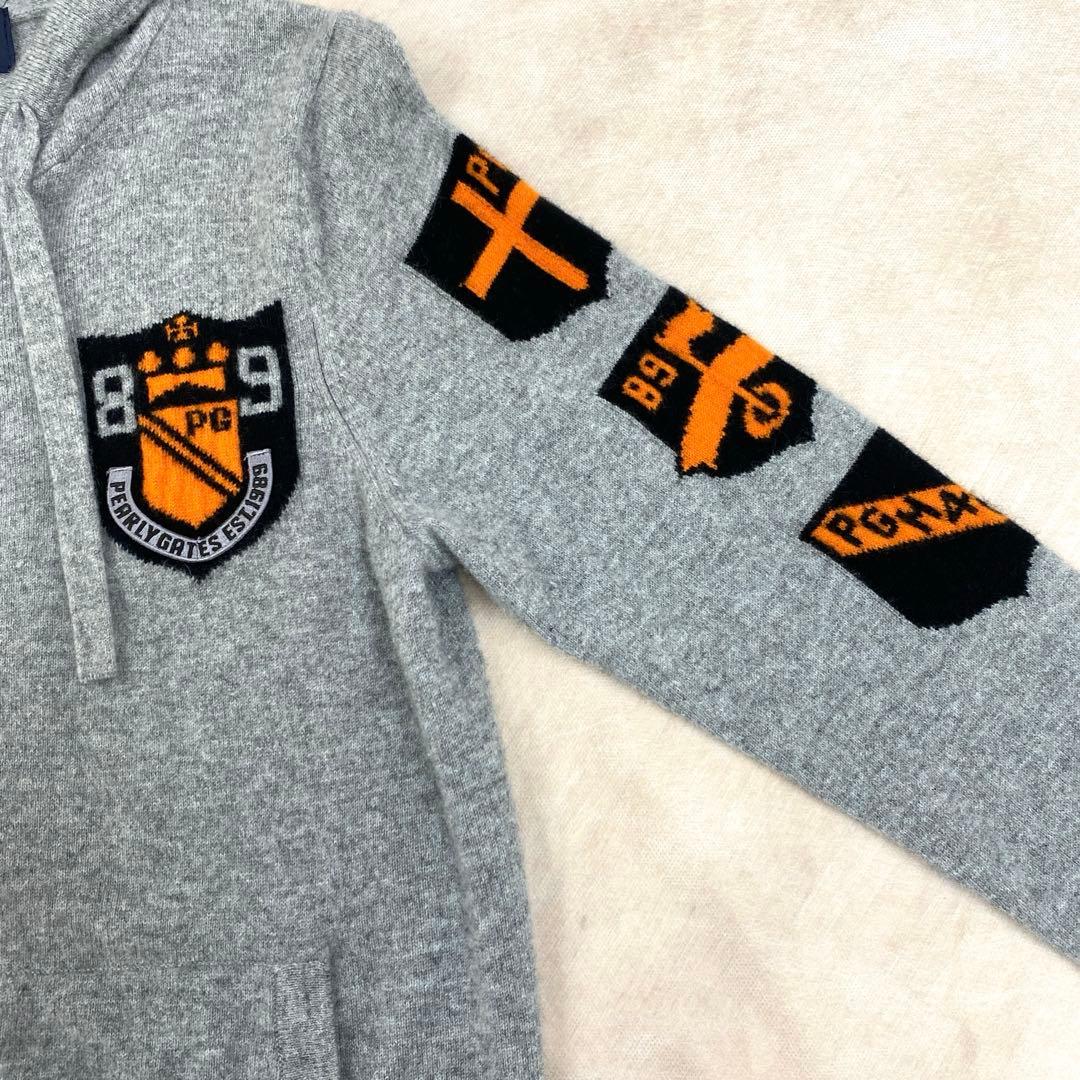 【お値下】PEARLY GATES パーリーゲイツ　カシミヤニットジップパーカー