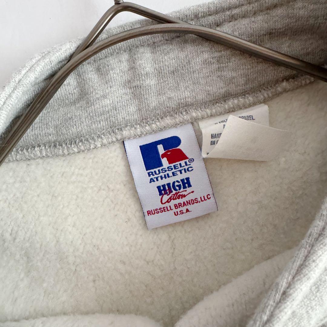 heart ラッセル RUSSELL ハイネック スウェット 無地グレー