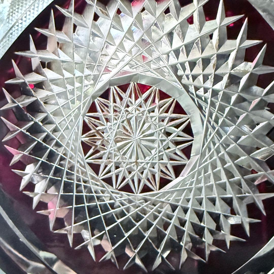 Y様へ感謝お嫁入り‼️涼やか星丸紋切子ボウル1客　錦手牡丹唐草小皿10客➕5客元箱