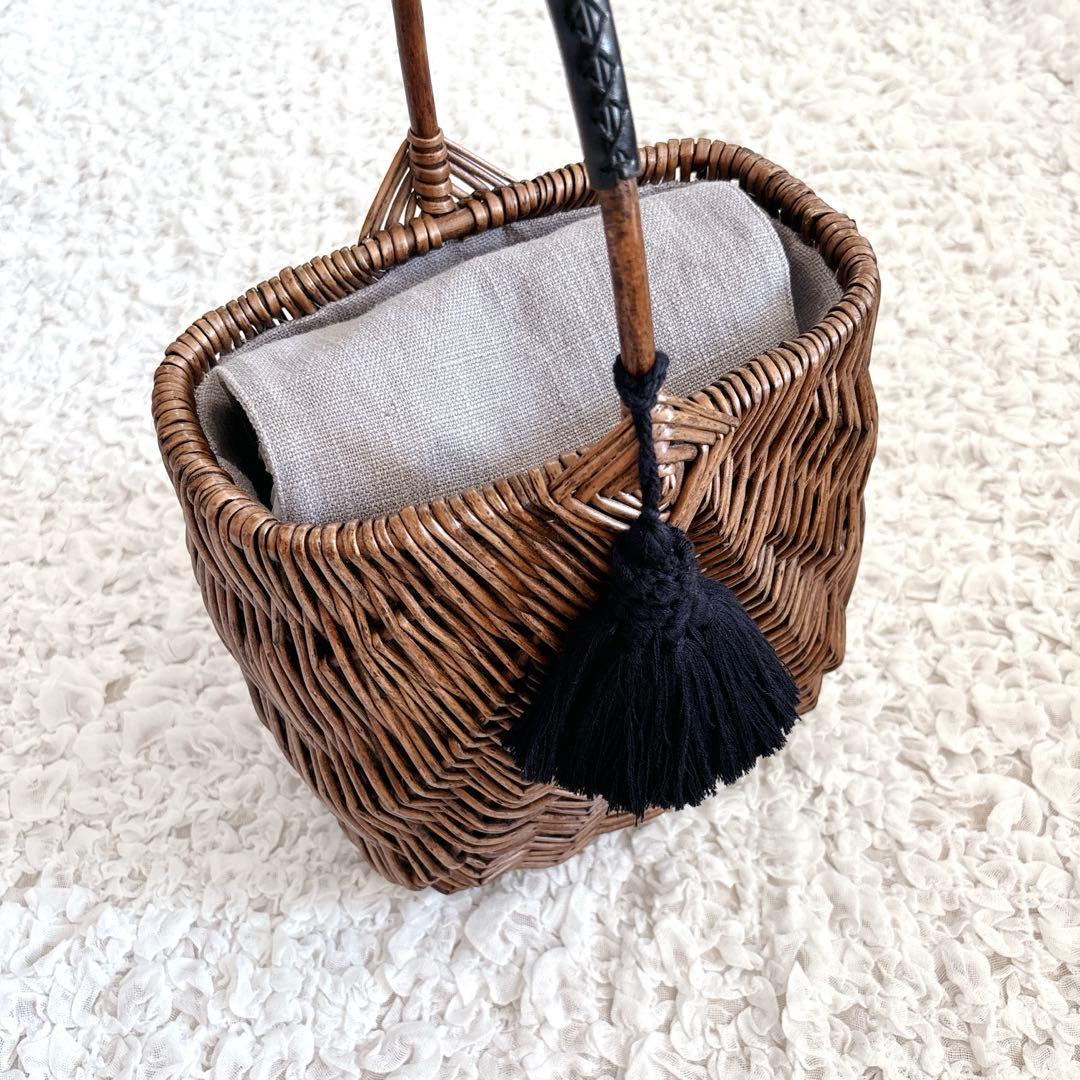 Pale Jute weekend basket Large カゴバッグ