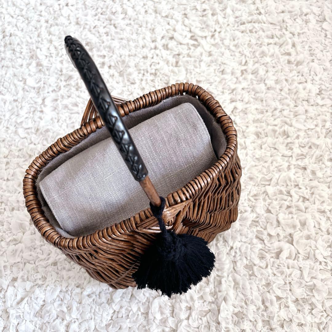 Pale Jute weekend basket Large カゴバッグ