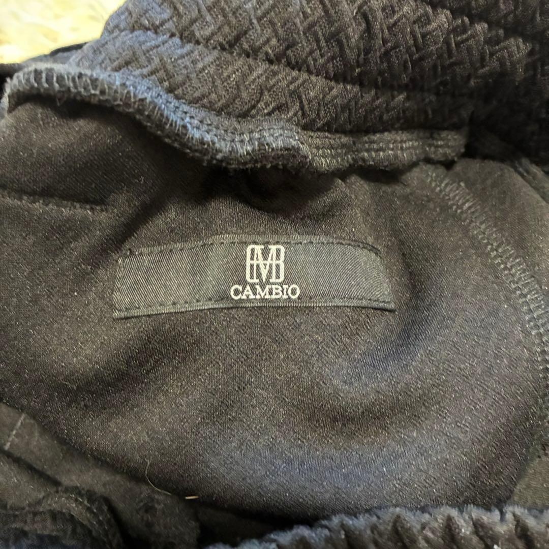 CAMBIO セットアップ ノーカラージャケット 織り柄 M（B322）