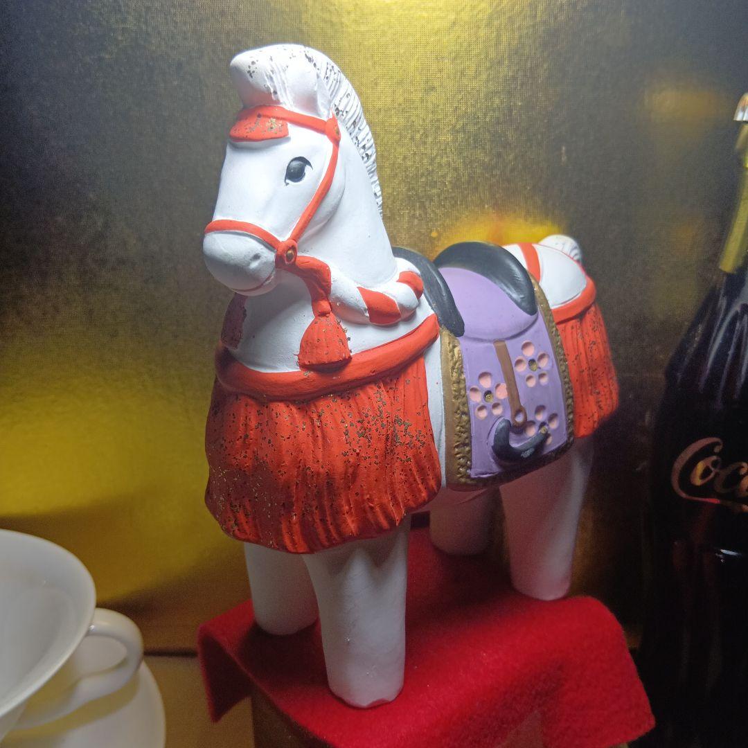 陶器製の馬の郷土玩具