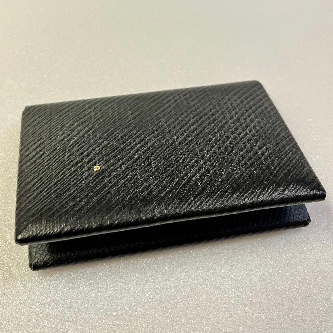 【GW限定価格】 T•MBH 葉合せ 名刺カードケース ヴォリンカ 黒