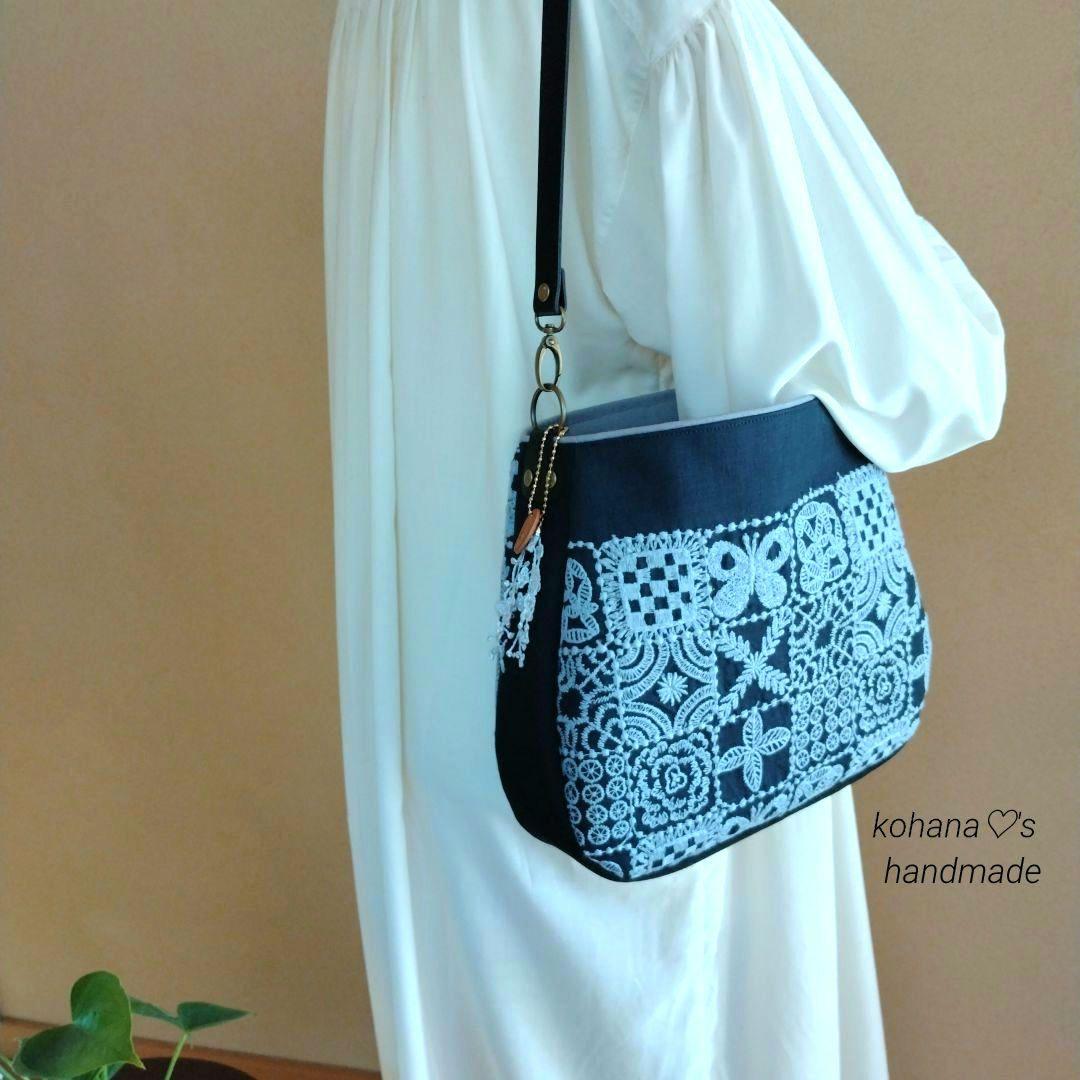 ハンドメイドஐ..ラウンドショルダーバッグ∂бミナペルホネン⚮̈