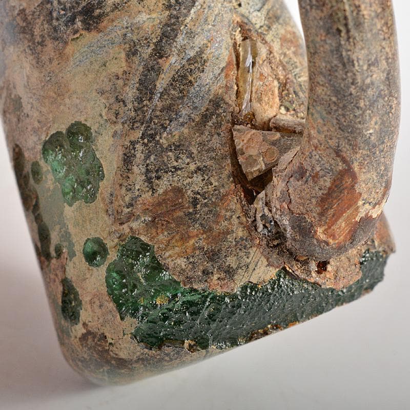 古代　ローマンガラス　取手付小瓶　N　R5933