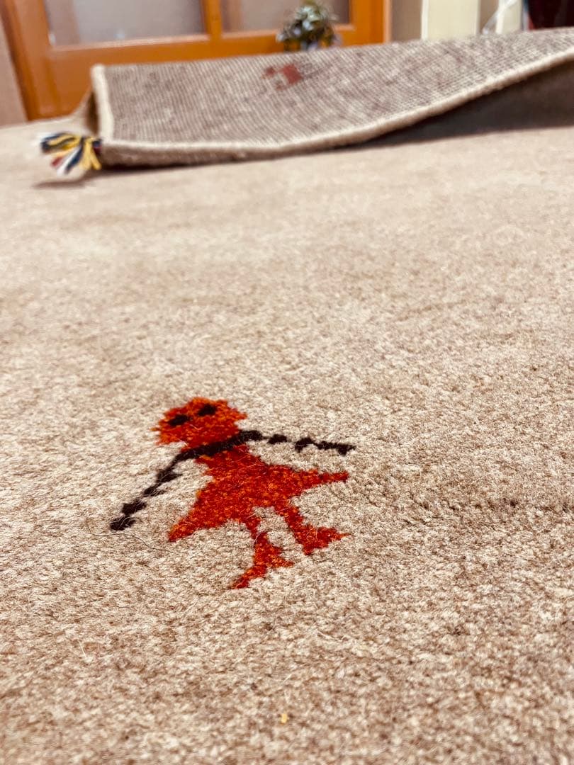 ギャッベ大判期間3Ｗ美品ペルシャ絨毯