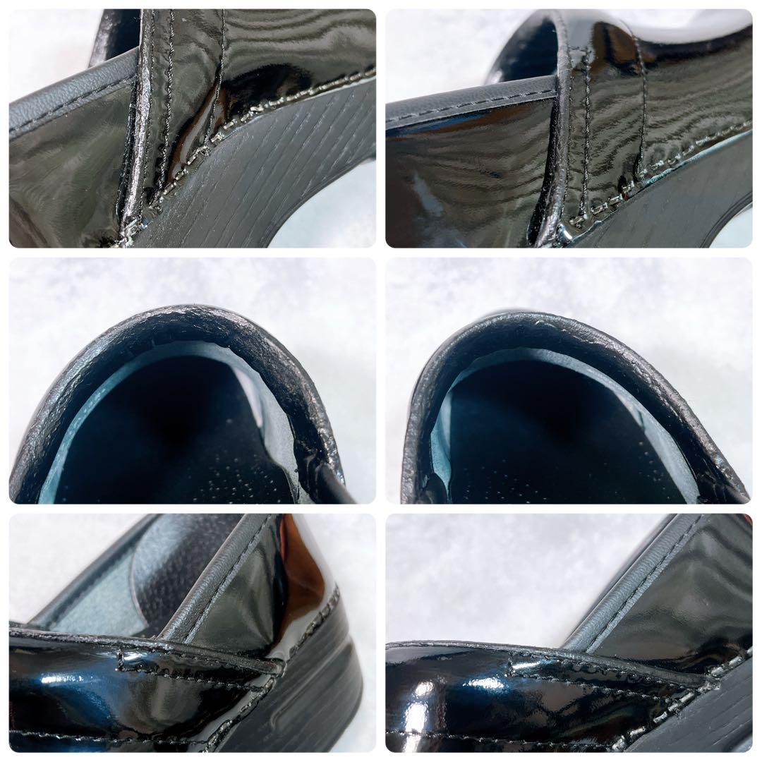 【ダンスコ】サボサンダル (37) プロフェッショナル パテント 厚底 ブラック