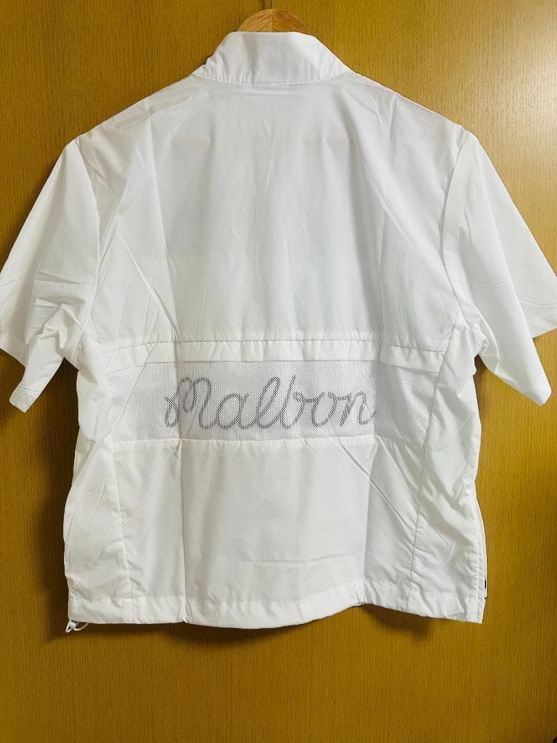 白L マルボンゴルフ ジャケット 半袖 シャツ malbon golf メンズ