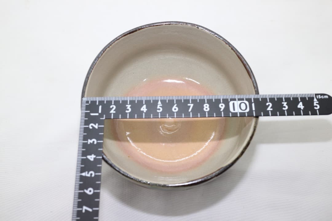 京焼 中村秋峰 乾山写柿絵 金彩 茶碗 茶道具 共箱 共布