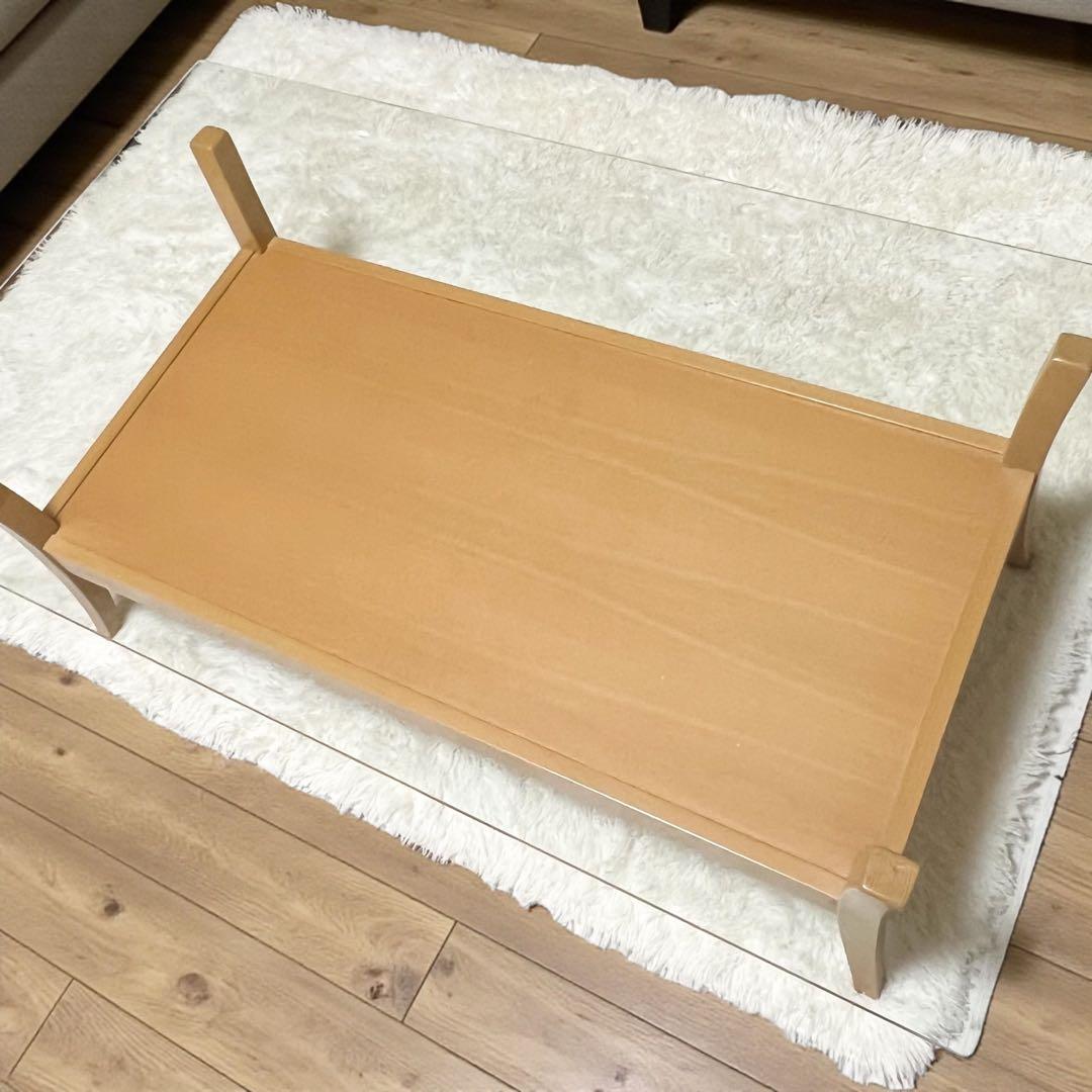 【良品】 ガラステーブル　ローテーブル 120 × 70 × 41 カリガリス