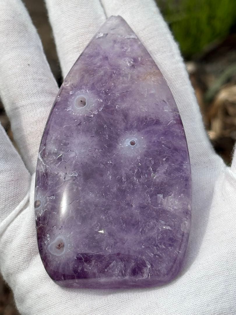 ✴️絶品❤️極美品　ピンクアメジスト　桜瑪瑙　水滴形　置物　天然石