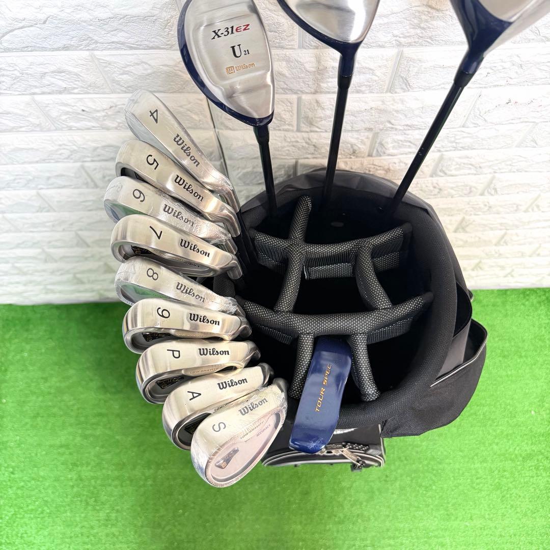 ゴルフセット　使用一回　Wilson ラウンド仕様　メンズ　右打ち　未使用多数