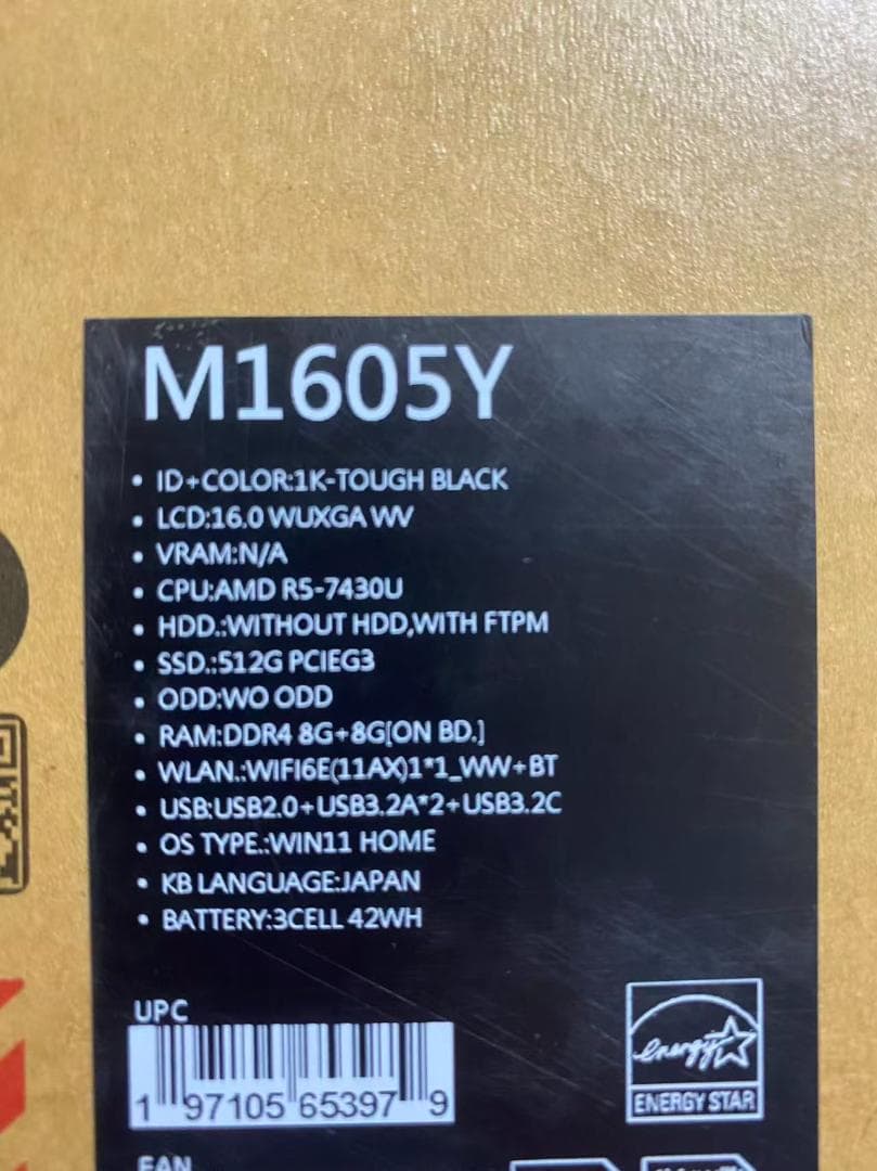 F ほぼ未使用 ASUS Ryzen5 7430U/16GB/SSD512GB