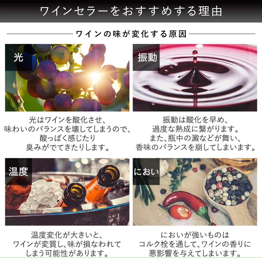 【新品未開封 20%OFF】アイリス ワインセラー8本 PWC-251P-B