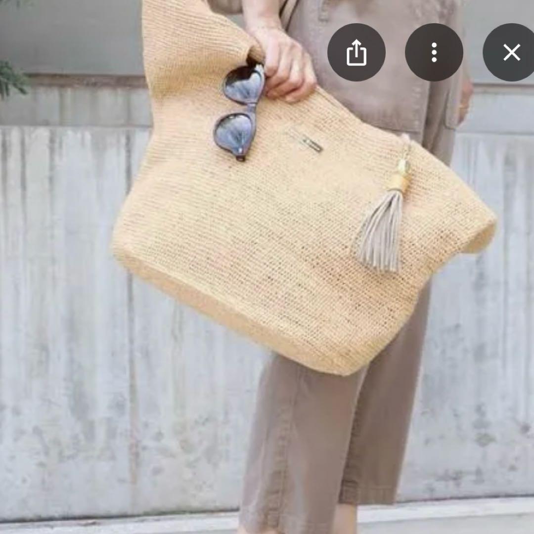 新品未使用品♪ HEIDI  ラフィアバッグ カゴバッグ フリンジ付き