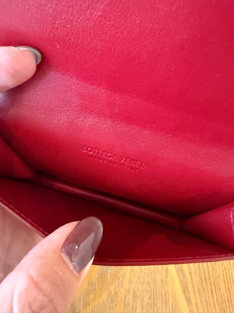 BOTTEGA VENETA ボッテガヴェネタ 名刺入れ カードケース 赤