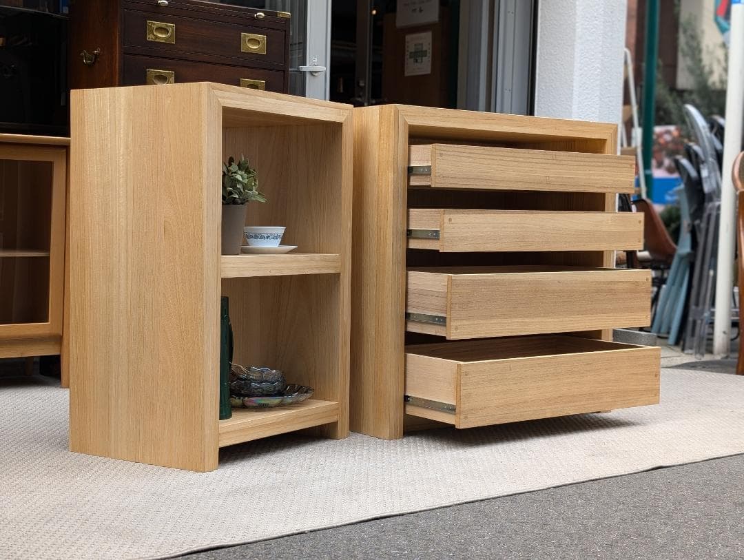 2点セット☆ランドエスケーププロダクツ／パウロニア／桐材／シェルフ／キャビネット