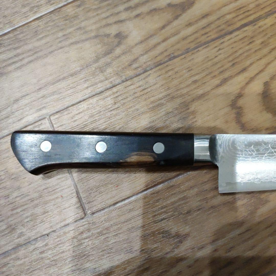 日本橋木屋　200年記念49層墨流しスーパーゴールド粉末鋼包丁+古代檜のまな板