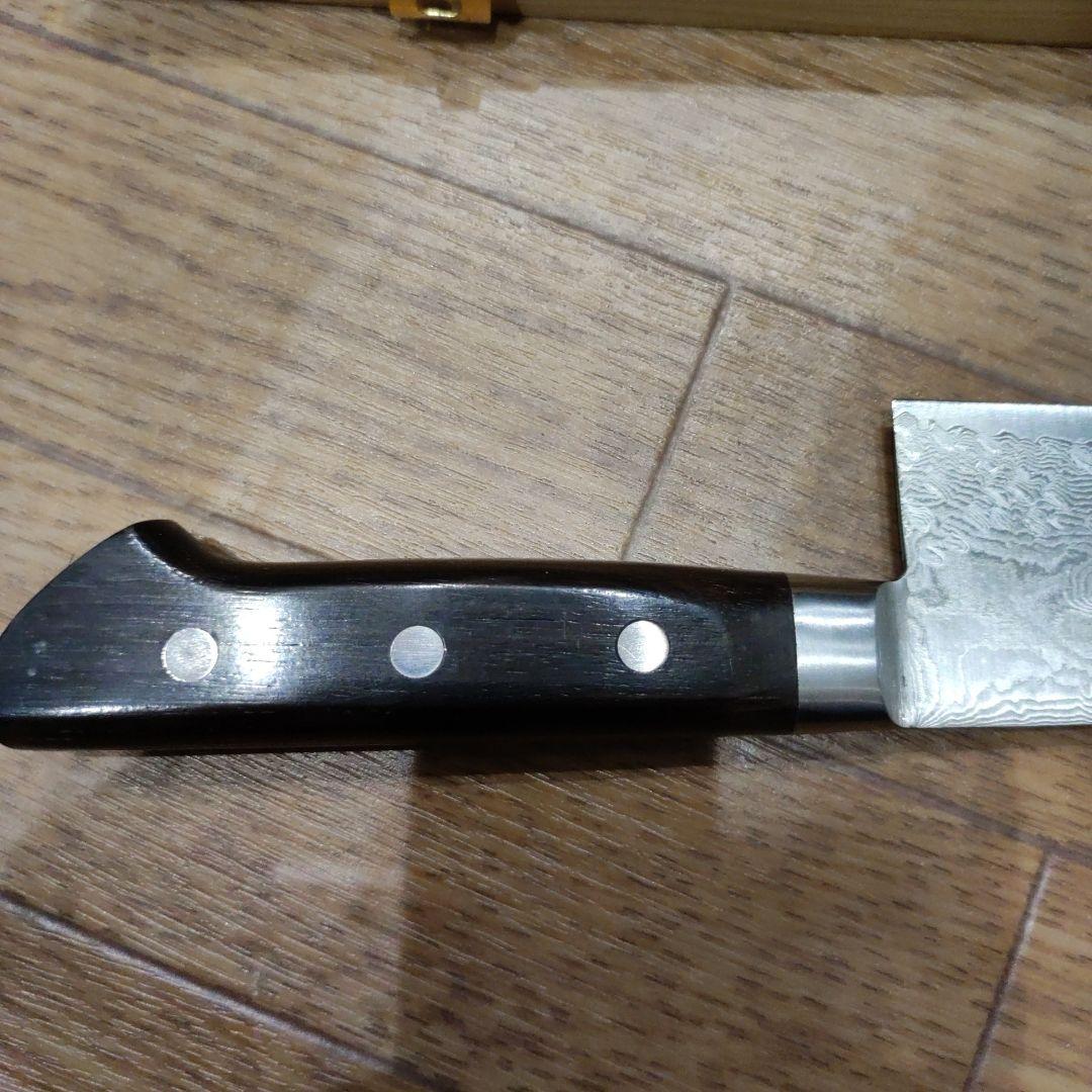 日本橋木屋　200年記念49層墨流しスーパーゴールド粉末鋼包丁+古代檜のまな板