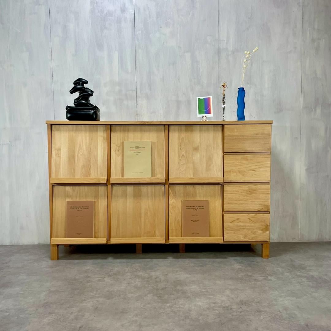 高野木工 レッチェ マガジンラック ホワイトオーク キャビネット ナチュラル