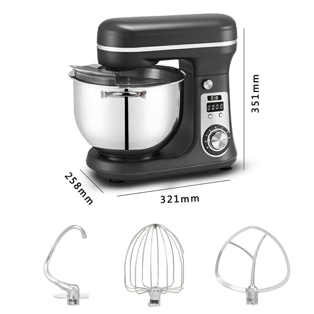 スタンドミキサー 6L大容量 三種類アタッチメント付き 六段階速度調節800W