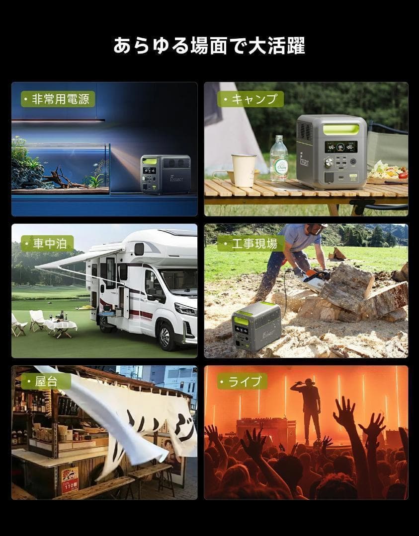 ポータブル電源 1200W リン酸鉄 4000回サイクル 1024Wh 大容量