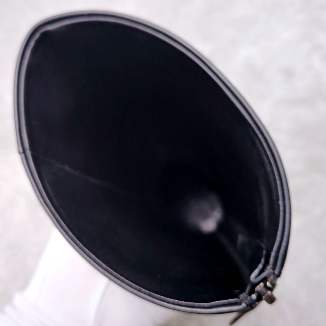 訳あり美品 プラダ ロングブーツ レザー ブラック 黒