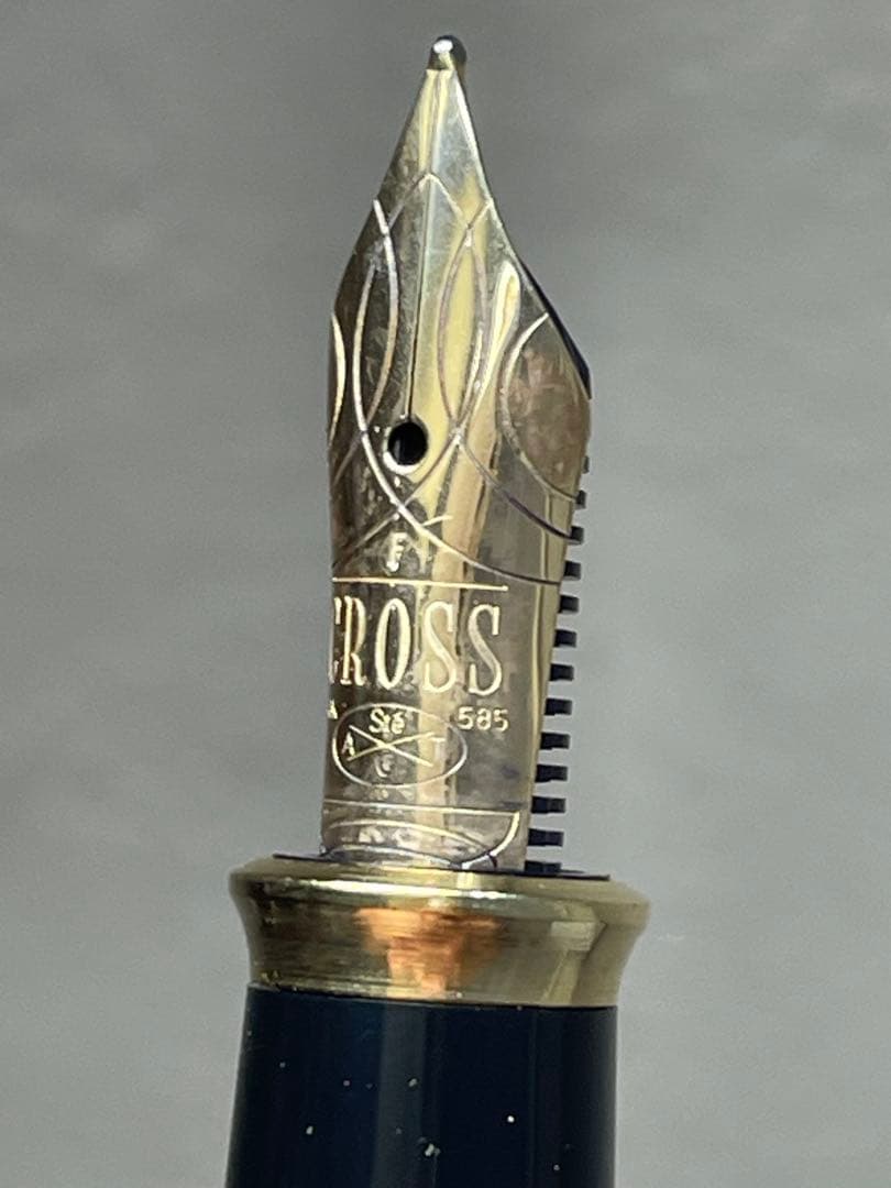 CROSSクロス万年筆タウンゼント マーブルグリーン 14K585 ゴールド金具