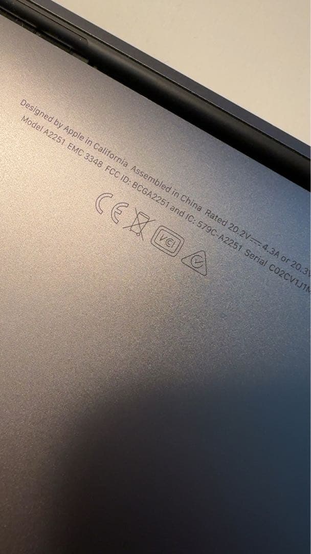 MacBookPro2020 13インチ/i7/32GB/SSD1TB