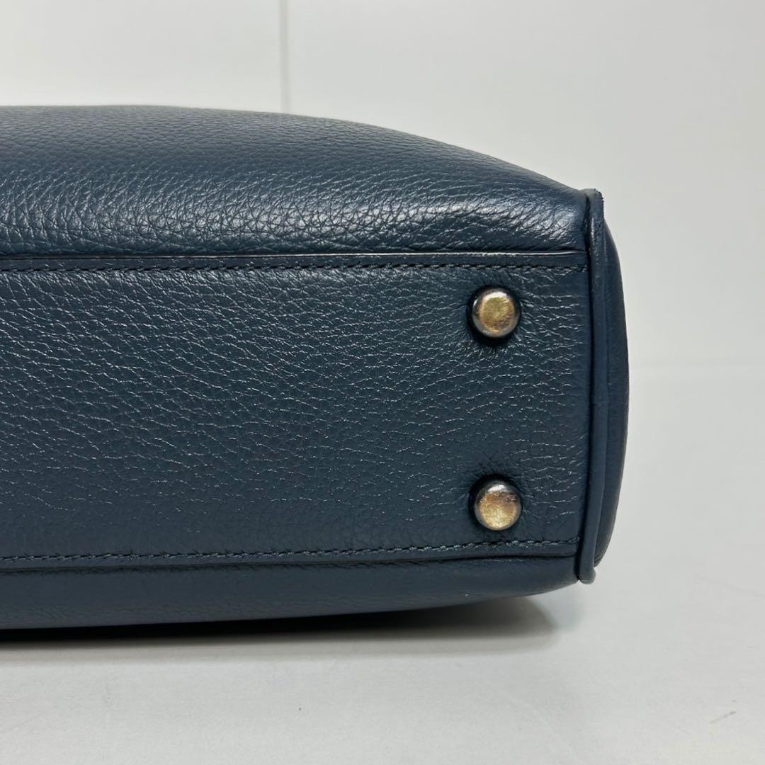 ✅【美品】定価12万　メンテ済み　コーチ　ビジネスバッグ　COACH ネイビー